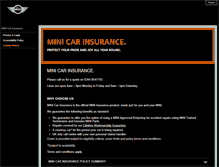 Tablet Screenshot of mini-carinsurance.co.uk